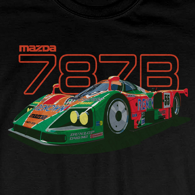 T-shirt Mazda 787B Renown Black detalle