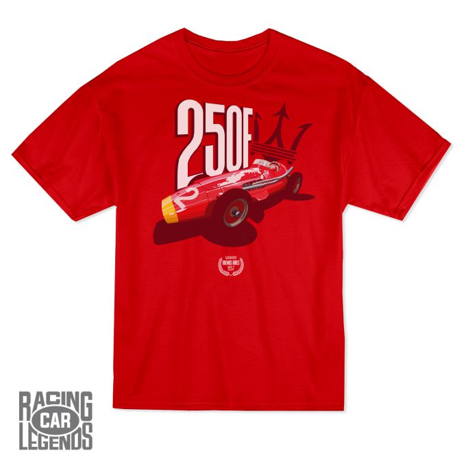 Camiseta Maserati 250F de J.M. Fangio Roja