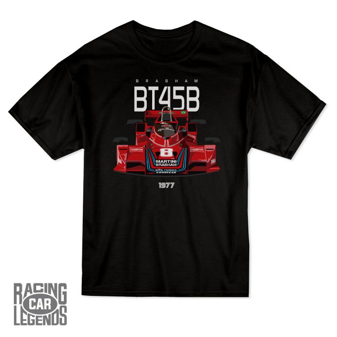 T-shirt Brabham Alfa Romeo BT45B Carlos Pace Negra
