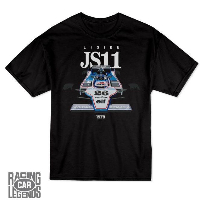Camiseta Ligier JS11 de Jacques Laffite Negra