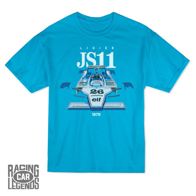 Camiseta Ligier JS11 de Jacques Laffite Azul