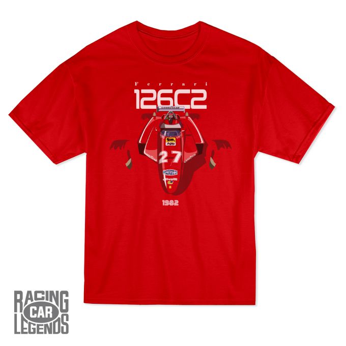 T-shirt Ferrari 126C2 Gilles Villeneuve Red