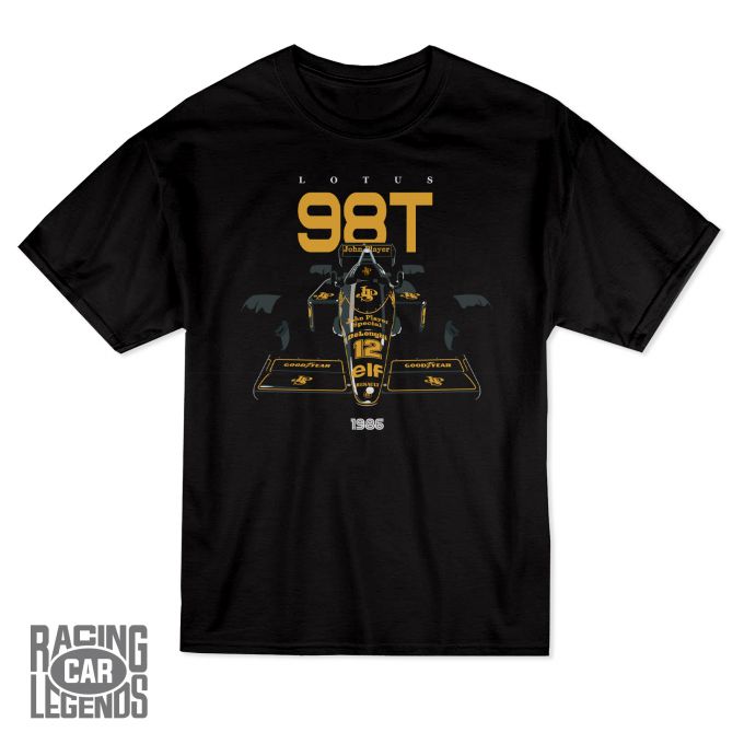T-shirt Lotus Renault 98T Ayrton Senna Black