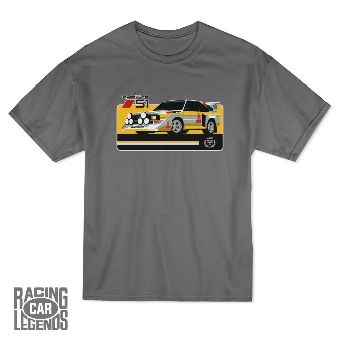 T-shirt Rally Audi Quattro S1 E2 HB Grey