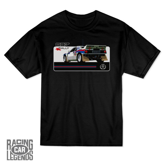 T-shirt Rally Lancia 037 Martini Racing Black