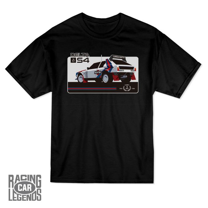 Camiseta Rally Lancia Delta S4 Martini Racing Negra
