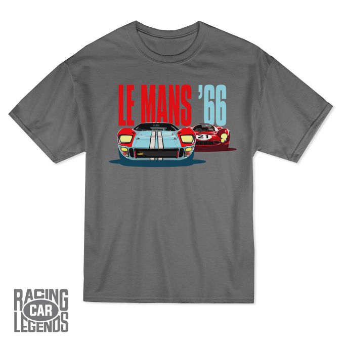 T-shirt Le Mans 66 Ford Vs Ferrari in grey