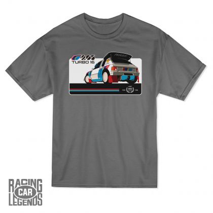 T-shirt Rally Peugeot 205 Turbo16 Grey